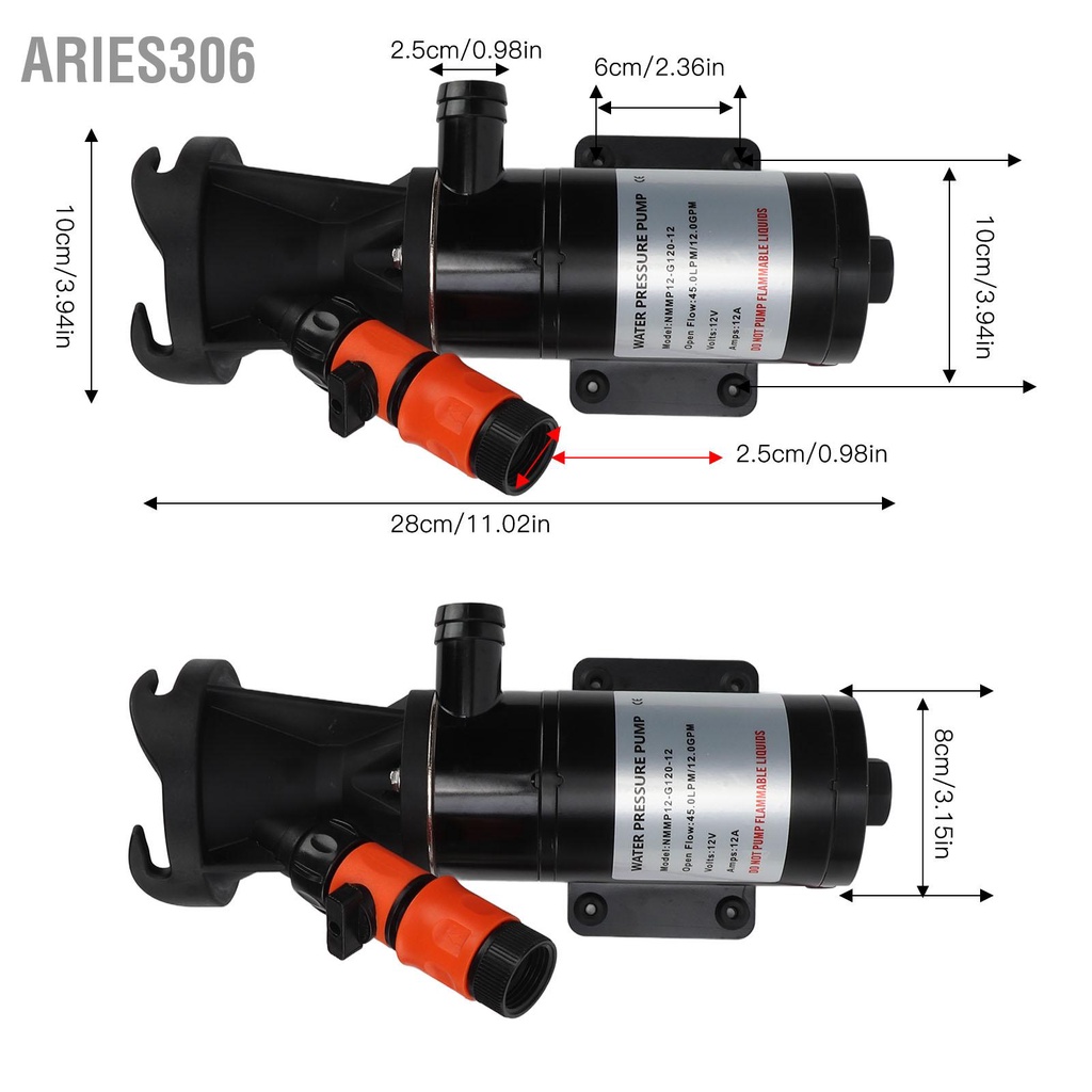 aries306-12v-45lpm-rv-macerator-เสียปั๊ม-3in-inlet-1in-outlet-สำหรับ-marine-เรือ-caravan-toilet-sewerage