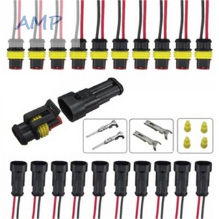 ⚡NEW 8⚡Electrical Connectors Male female 10A Truck Black Accessory 5pcs 2 pins Plug