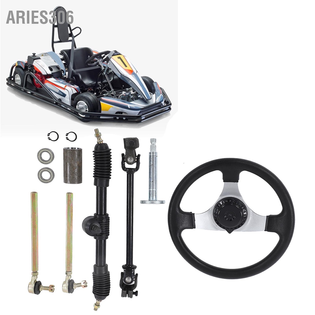 aries306-ชุดประกอบพวงมาลัย-go-kart-ปรับได้-300-มม-11-8-นิ้วเส้นผ่านศูนย์กลางสำหรับเครื่องยนต์-150cc-250cc