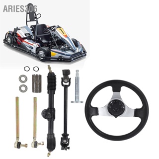 Aries306 ชุดประกอบพวงมาลัย Go Kart ปรับได้ 300 มม./11.8 นิ้วเส้นผ่านศูนย์กลางสำหรับเครื่องยนต์ 150cc‑250cc