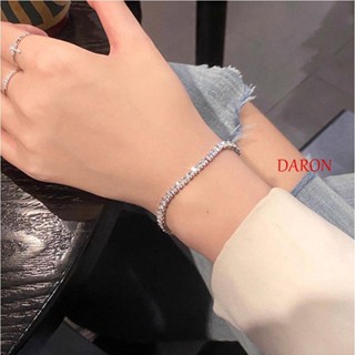 Daron สร้อยข้อมืองู, เครื่องประดับแฟชั่น โลหะผสม สไตล์เกาหลี, สร้อยข้อมือเงินประกาย พลอยเทียม โซ่มือ ชีวิตประจําวัน