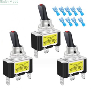 【Big Discounts】Waterproof Blue LED Toggle Switch 3PCS 12V 30A Perfect for Car Boat Applications#BBHOOD