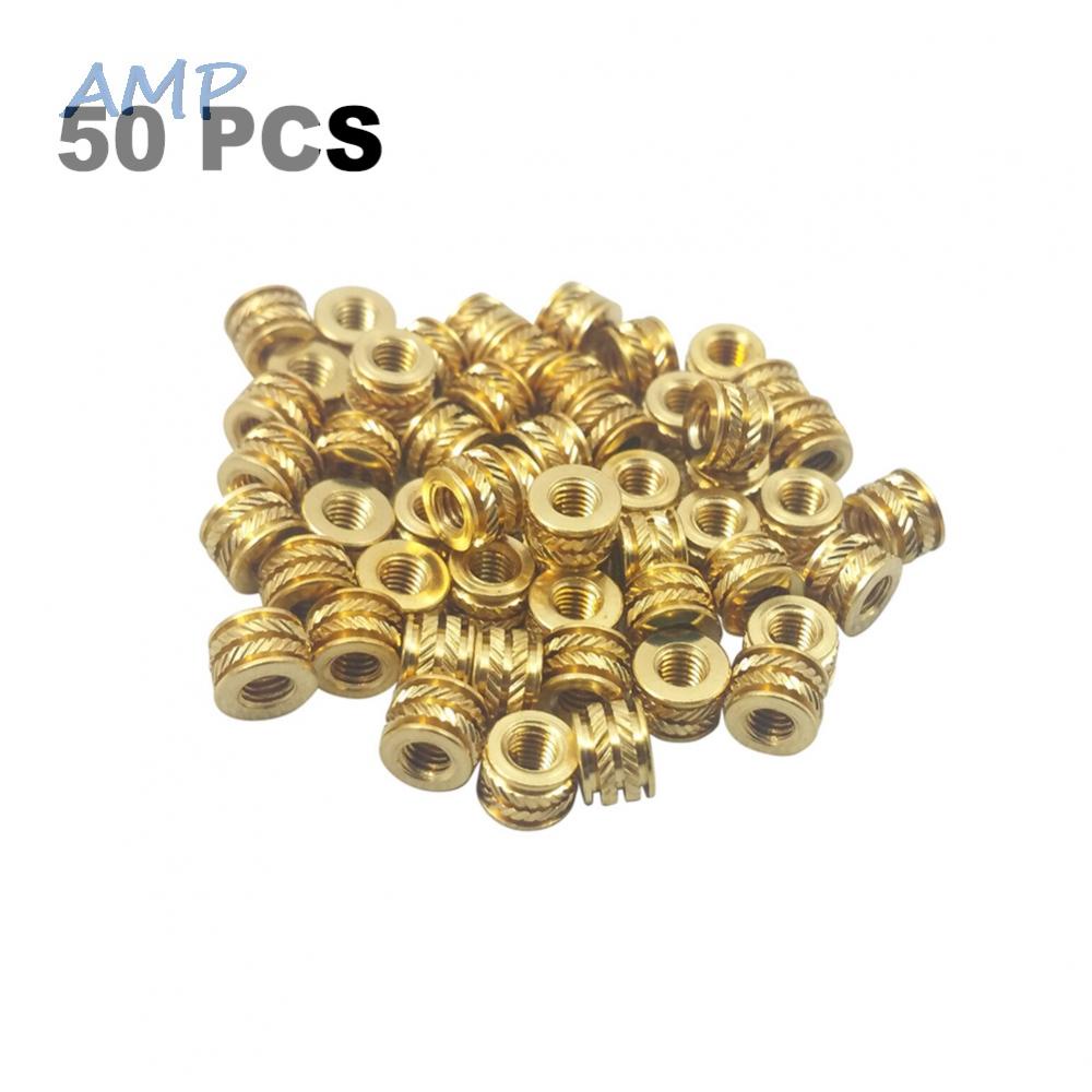 new-8-screw-inserts-thermoset-set-threaded-50-pcs-brass-durable-for-3d-printing