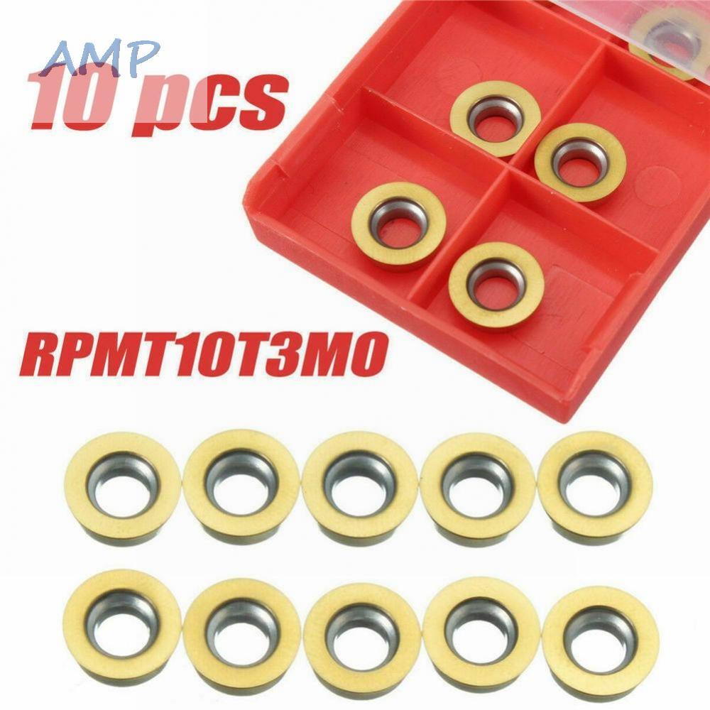 new-8-cnc-inserts-accessories-carbide-gold-parts-rpmt10t3mo-replacements-tool