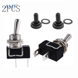⚡NEW 8⚡Toggle Switch W/ 2 Dust Caps Waterproof Automatic Car KN3E-101MP Marine