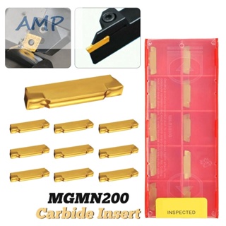 ⚡NEW 8⚡Carbide Inserts Set MGMN200-G For MGEHR MGIVR Grooving Cutter Gold Blade