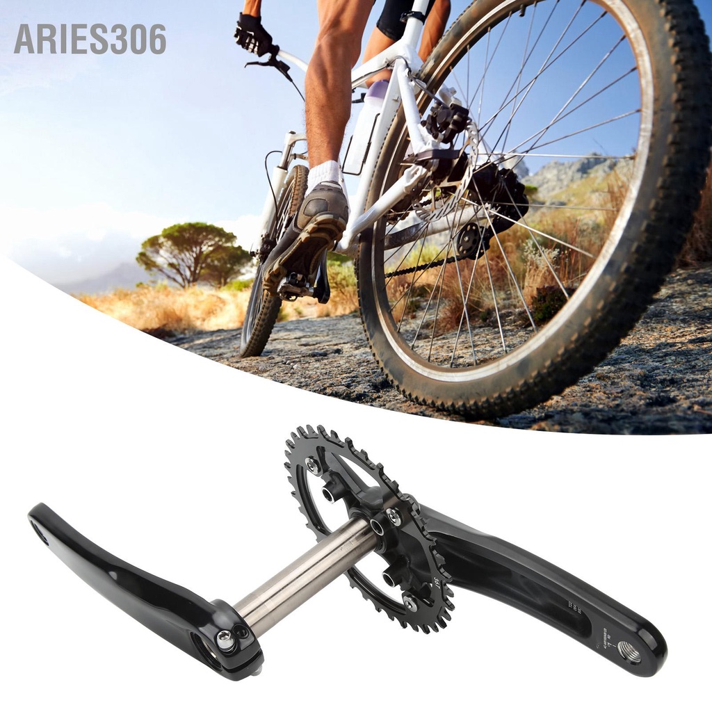 aries306-จักรยานเสือภูเขา-crankset-170mm-hollow-integrated-crank-arm-ชุดวงเล็บด้านล่าง-36t-กว้างแคบฟันเดี่ยว-chainring-สีดำ
