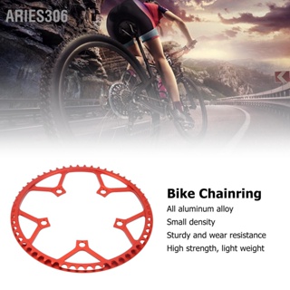  Aries306 ใบจานจักรยาน 56T 130BCD อลูมิเนียมสีแดงน้ำหนักเบาใบจานจักรยานพับได้พร้อมแผ่นป้องกันที่ปลอดภัย