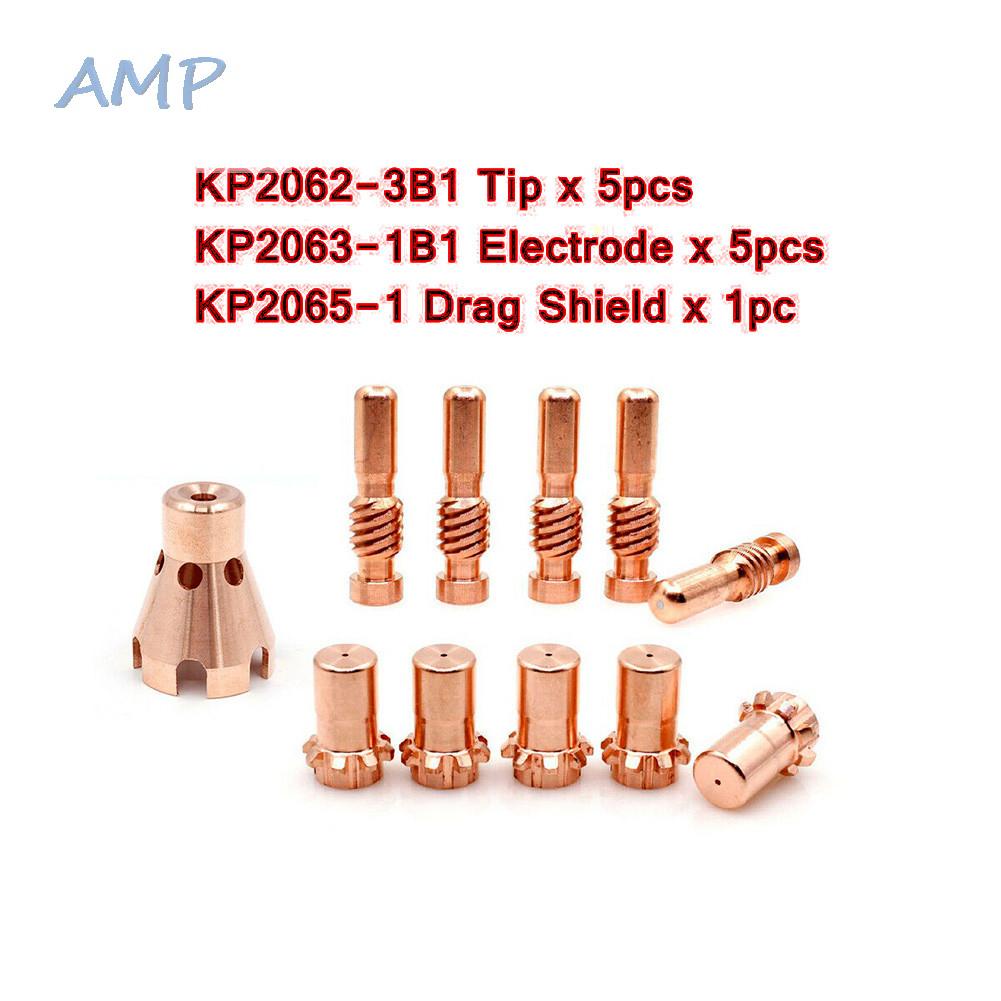 new-8-electrode-tip-11pcs-plasma-cutting-electrode-resistance-shield-easy-use