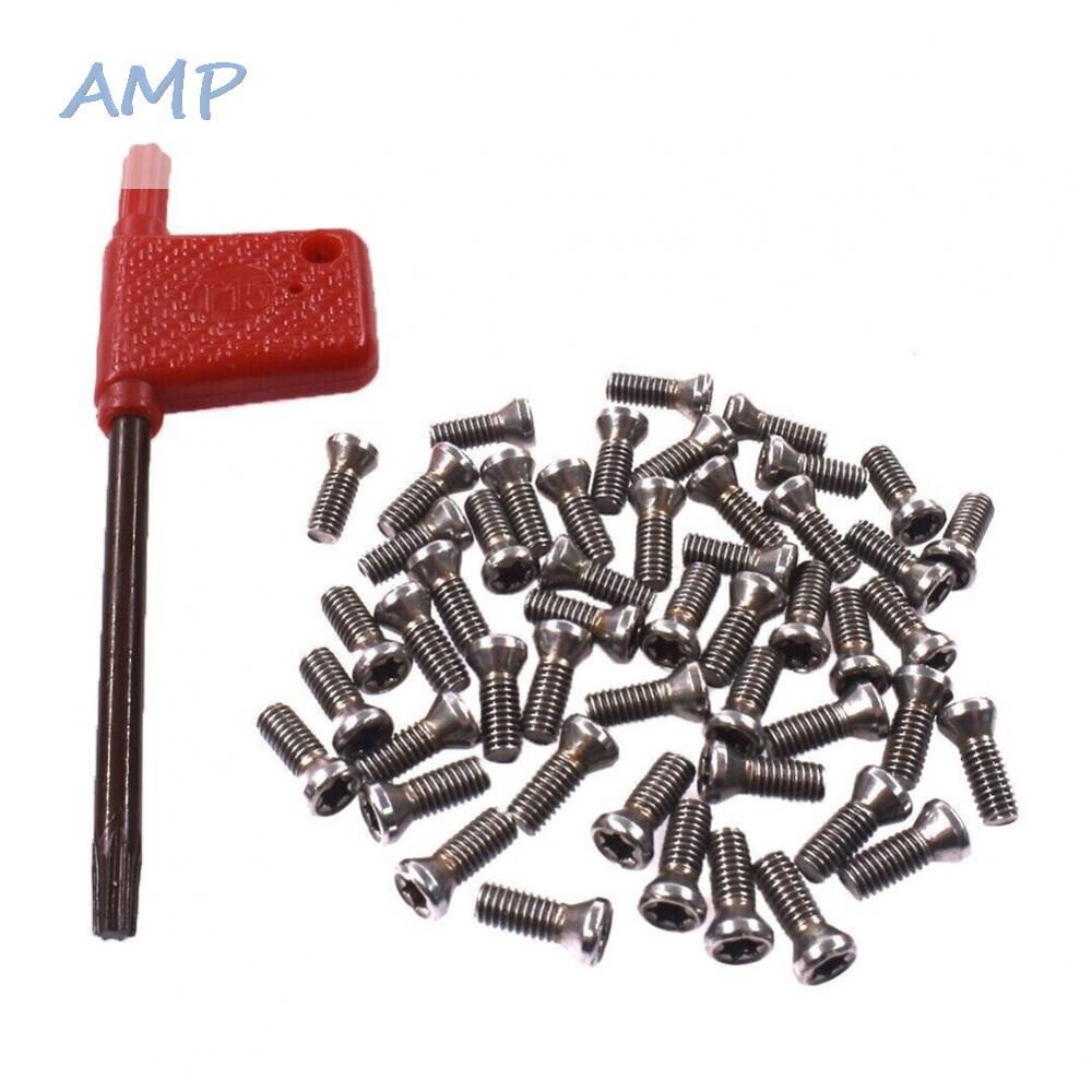 new-8-screws-machine-screw-with-wrench-50pcs-50x-durable-for-carbide-inserts