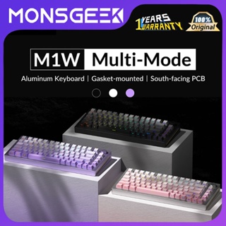 Monsgeek M1W RGB คีย์บอร์ดไร้สาย พร้อมปุ่มกดด้านข้าง ไล่โทนสี PCBa
