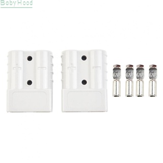 【Big Discounts】Lightweight White Anderson Plug Cable Terminal Battery Power Connector 2X Bundle#BBHOOD