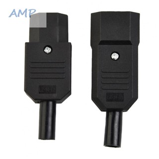 ⚡NEW 8⚡AC Socket 10A 3P Black Character Plug Fire Retardant Flame Retardant Male/female