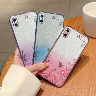 เคส Iphone XSMAX XS X เคสโทรศัพท์มือถือ ลายดอกไม้ ผีเสื้อ -HY