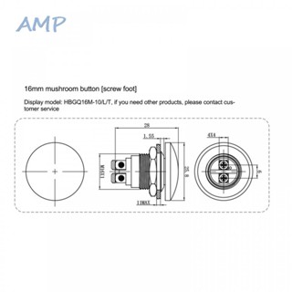 ⚡NEW 8⚡Button Switch Aluminum Alloy Shell IP67 Waterproof Normally Open Screw Terminal