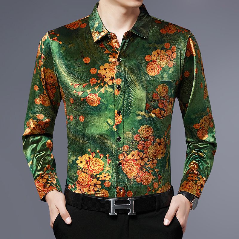 spot-printed-shirt-mens-wear-spring-and-autumn-new-long-sleeved-mens-flower-shirt-high-grade-leisure-chinese-style-vintage-inch-shirt-broken-flower-anti-wrinkle-gold-velvet-blouse-for-boys