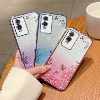 เคส Vivo Y76 5G เคสโทรศัพท์มือถือ ลายดอกไม้ ผีเสื้อ -HY