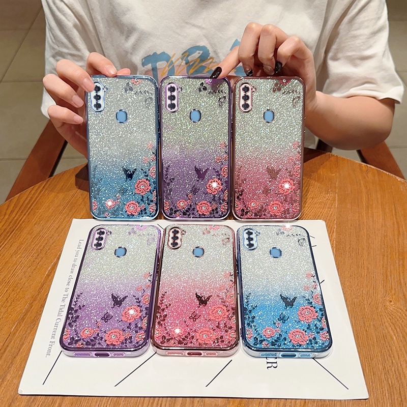 เคส-samsung-a11-เคสโทรศัพท์มือถือ-ลายดอกไม้-ผีเสื้อ-hy