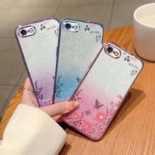 เคส Iphone 7 iPhone 8 iPhone SE 2020 2022 เคสโทรศัพท์มือถือ ลายดอกไม้ ผีเสื้อ -HY