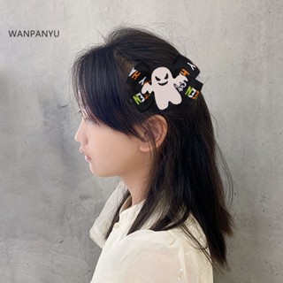 Wanpanyu กิ๊บติดผม รูปโบว์ฮาโลวีน น่ารัก เครื่องประดับ สําหรับเด็กผู้หญิง 2 6 ชิ้น