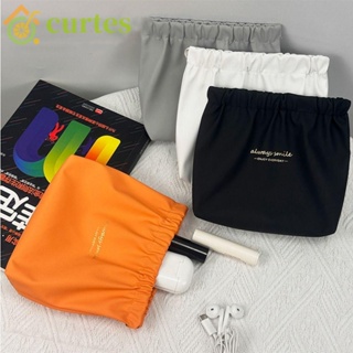Curtes กระเป๋าเครื่องสําอาง กระเป๋าผ้าอนามัย แบบพกพา ปิดในตัว ขนาดใหญ่