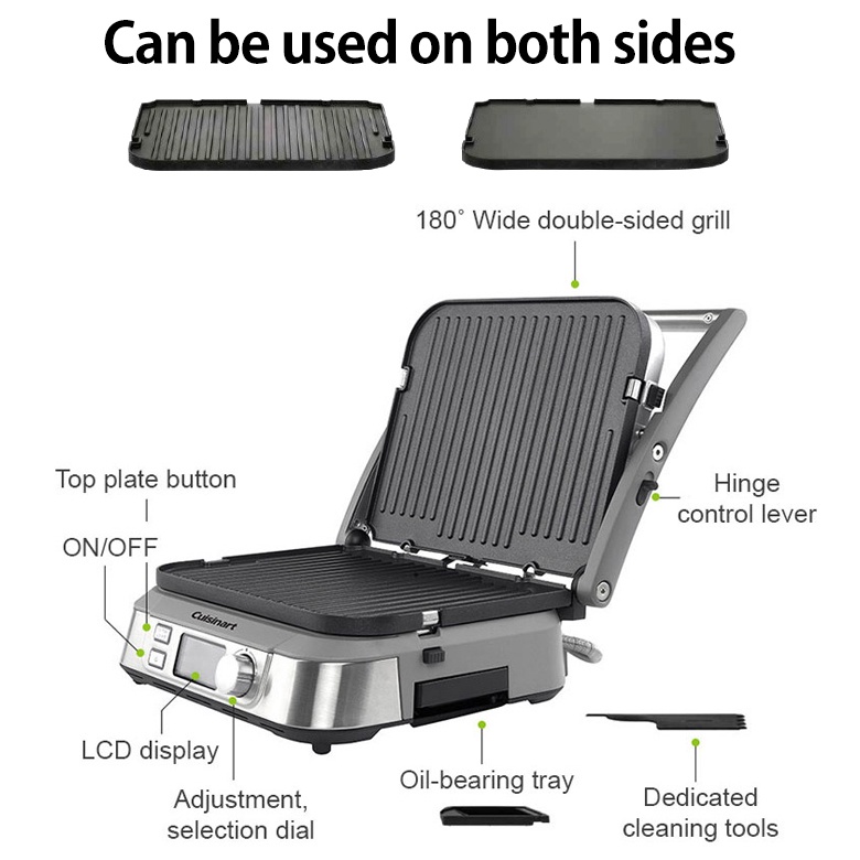 cuisinart-cgr-10kr-double-side-electric-grill-oven-pan-kitchen