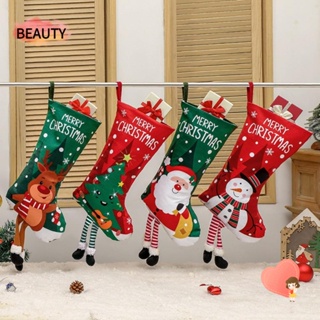 Beauty ถุงขนม ลายซานตาคลอส กวาง สโนว์แมน คริสต์มาส สําหรับตกแต่งบ้าน