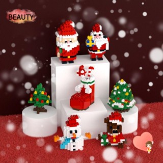 Beauty โมเดลฟิกเกอร์พลาสติก รูปการ์ตูนซานตาคลอส ปีกวาง สโนว์แมน ขนาดเล็ก สําหรับตกแต่งปาร์ตี้คริสต์มาส