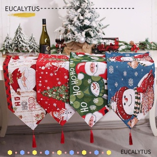 Eutus ผ้าคลุมโต๊ะ ลายคริสต์มาส สําหรับตกแต่งบ้าน