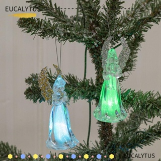 Eutus โคมไฟอะคริลิคใส รูปนางฟ้า ของขวัญคริสต์มาส สําหรับแขวนตกแต่งต้นคริสต์มาส