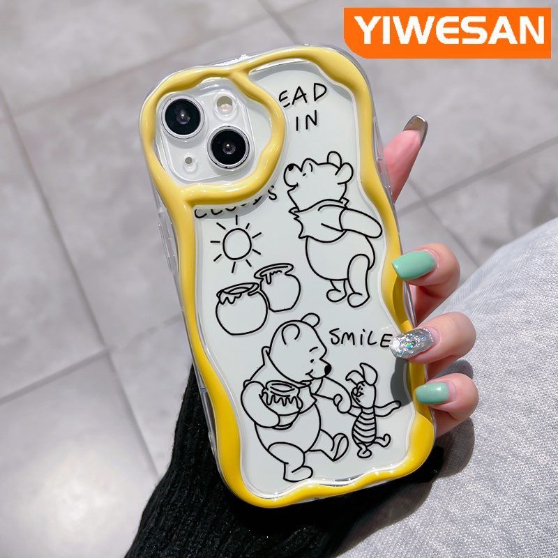 เคสโทรศัพท์มือถือแบบนิ่ม-ใส-กันกระแทก-ลายการ์ตูนหมีพูห์ยิ้ม-สําหรับ-vivo-y22-y22s