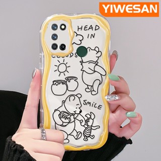 เคสโทรศัพท์มือถือแบบนิ่ม ใส กันกระแทก ลายการ์ตูนหมีพูห์ยิ้ม สําหรับ Realme 7 Pro 7i C17 Narzo 20 Pro