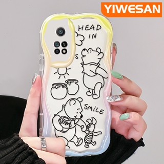 เคสโทรศัพท์มือถือแบบนิ่ม ใส กันกระแทก ลายการ์ตูนหมีพูห์ยิ้ม สําหรับ Xiaomi 10T Pro Poco F3 Poco F4 Redmi K50 K40 Pro K40s