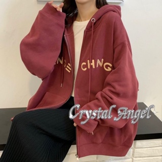 Crystal  เสื้อผ้าผู้ญิง แขนยาว เสื้อฮู้ด คลุมหญิง สไตล์เกาหลี แฟชั่น  Trendy สวยงาม ทันสมัย Chic A98J2IM 36Z230909