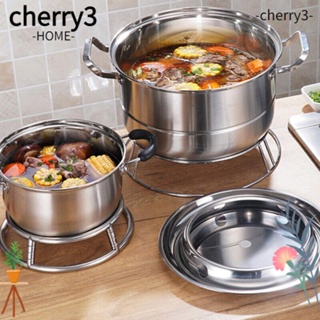 Cherry3 ชั้นวางหม้อ เหล็กสเตนเลส แบบหนา สําหรับห้องครัว