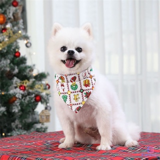 ผ้าพันคอ แบบนิ่ม ลายซานตาคลอส คริสต์มาส สวมใส่สบาย สําหรับสัตว์เลี้ยง สุนัข แมว