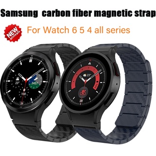สายนาฬิกาข้อมือ คาร์บอนไฟเบอร์ ทรงโค้ง ไม่มีช่องว่าง สําหรับ Samsung Galaxy Watch 6 classic 43 47 มม. 44 40 มม. 4 5 pro 45 มม. 42 46 มม.