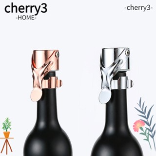 Cherry3 จุกปิดขวดไวน์แดง สเตนเลส สีเงิน สีโรสโกลด์ 3.75 นิ้ว 2 ชิ้น