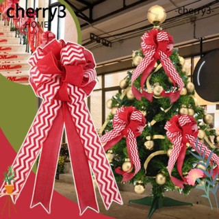 Cherry3 พวงมาลัยโบว์สีแดง ใช้งานง่าย สําหรับตกแต่งต้นคริสต์มาส