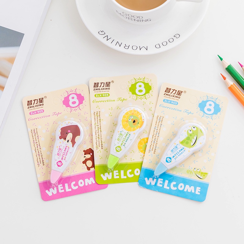 spot-second-hair-korea-creative-stationery-zhili-star-cartoon-animal-correction-tape-office-student-stationery-correction-tape-8-m8-cc