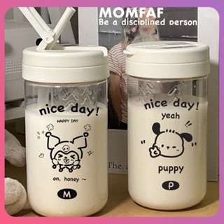 Creative Sanrio Straw Cup ความจุขนาดใหญ่โปร่งใส Kuromi Cinnamoroll Hello Kitty ถ้วยพลาสติก Thing Gift ขวดน้ำฟางขวดน้ำสำหรับเป็นของขวัญ [COD]