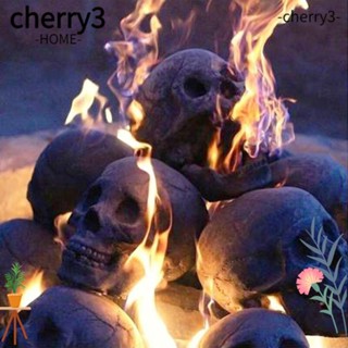 Cherry3 หัวกะโหลกจําลอง เซรามิค ทนความร้อนสูง ใช้ซ้ําได้ สําหรับตกแต่งปาร์ตี้ฮาโลวีน