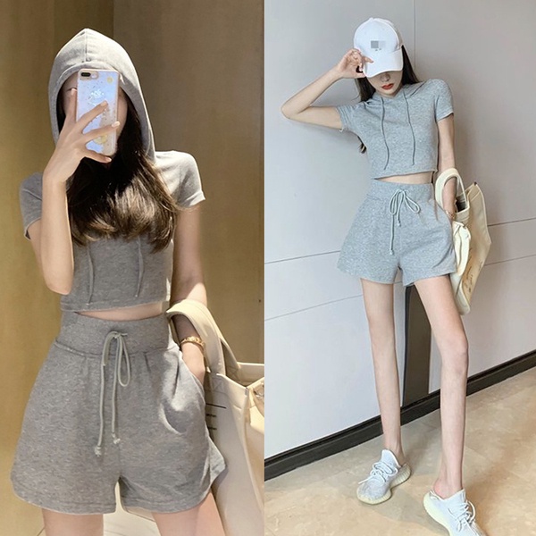ชุดกีฬา-เสื้อแขนสั้น-กางเกงขาสั้น-ขากว้าง-สองชิ้น-แฟชั่นฤดูร้อน-สําหรับผู้หญิง-ใส่ออกกําลังกาย-เล่นโยคะ-วิ่ง-mc-wbps