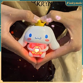 ❀ Cinnamoroll หัวใจ LED ของเล่นเรืองแสงน่ารัก Sanrio ตุ๊กตาส่องสว่าง Kawaii อะนิเมะห้องนอนไฟกลางคืนกระพริบห้องคนรักแฟนวันหยุดของขวัญ