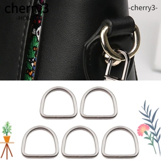 Cherry3 แหวนโลหะสเตนเลส 304 รูปตัว D ครึ่งวงกลม อุปกรณ์เสริม สําหรับกระเป๋า DIY 15 ชิ้น