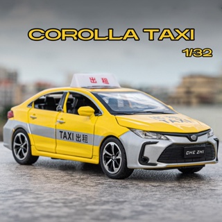 โมเดลรถยนต์ Toyota Corolla Taxi สเกล 1:32 ของเล่น ของขวัญวันเกิด สําหรับเด็กผู้ชาย