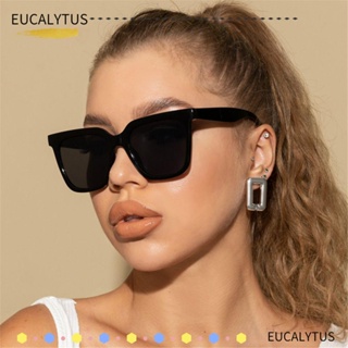 Eutus แว่นตากันแดดแฟชั่น ทรงสี่เหลี่ยม สีสันสดใส สไตล์วินเทจ UV400 สําหรับสตรี