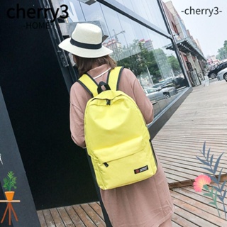 Cherry3 กระเป๋าเป้สะพายหลัง โพลีเอสเตอร์ มีซิป 10 สี ซักได้ สําหรับนักเรียน เดินทาง