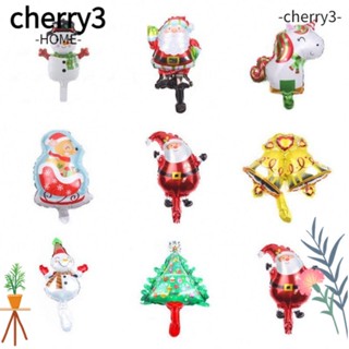 Cherry3 ลูกโป่งฟอยล์ ลายซานตาคลอส สโนว์แมน ต้นคริสต์มาส สําหรับตกแต่งบ้าน วันหยุด วันคริสต์มาส