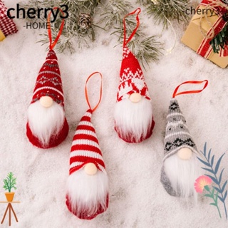 Cherry3 จี้ตุ๊กตาแขวนต้นคริสต์มาส ผ้ากํามะหยี่ขนนิ่ม สําหรับตกแต่งบ้าน